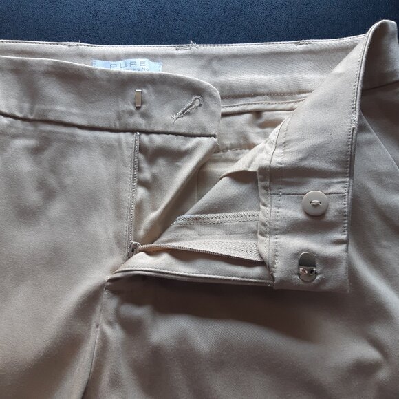 Alfred Sung Pure SZ 6 NWT Women's Tan Cotton Capri Pants - Picture 4 of 10